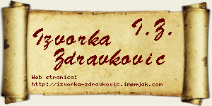 Izvorka Zdravković vizit kartica